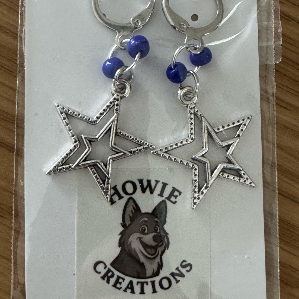 Howie Creations Silver Star Earrings - NWOT